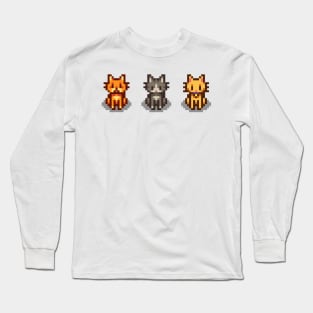 Stardew Valley Pets: 3 Cats Long Sleeve T-Shirt